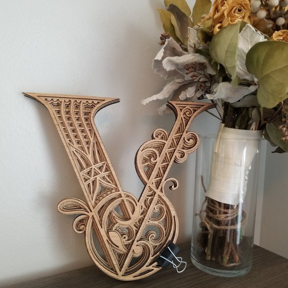 Letter R S T U V W X Y Z Wood Multi-layer Monogram - Picture 5 of 10